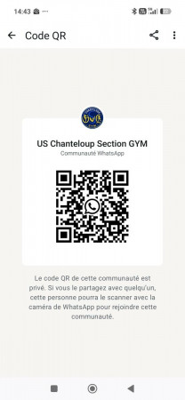 Communauté Whatsapp US GYM Chanteloup